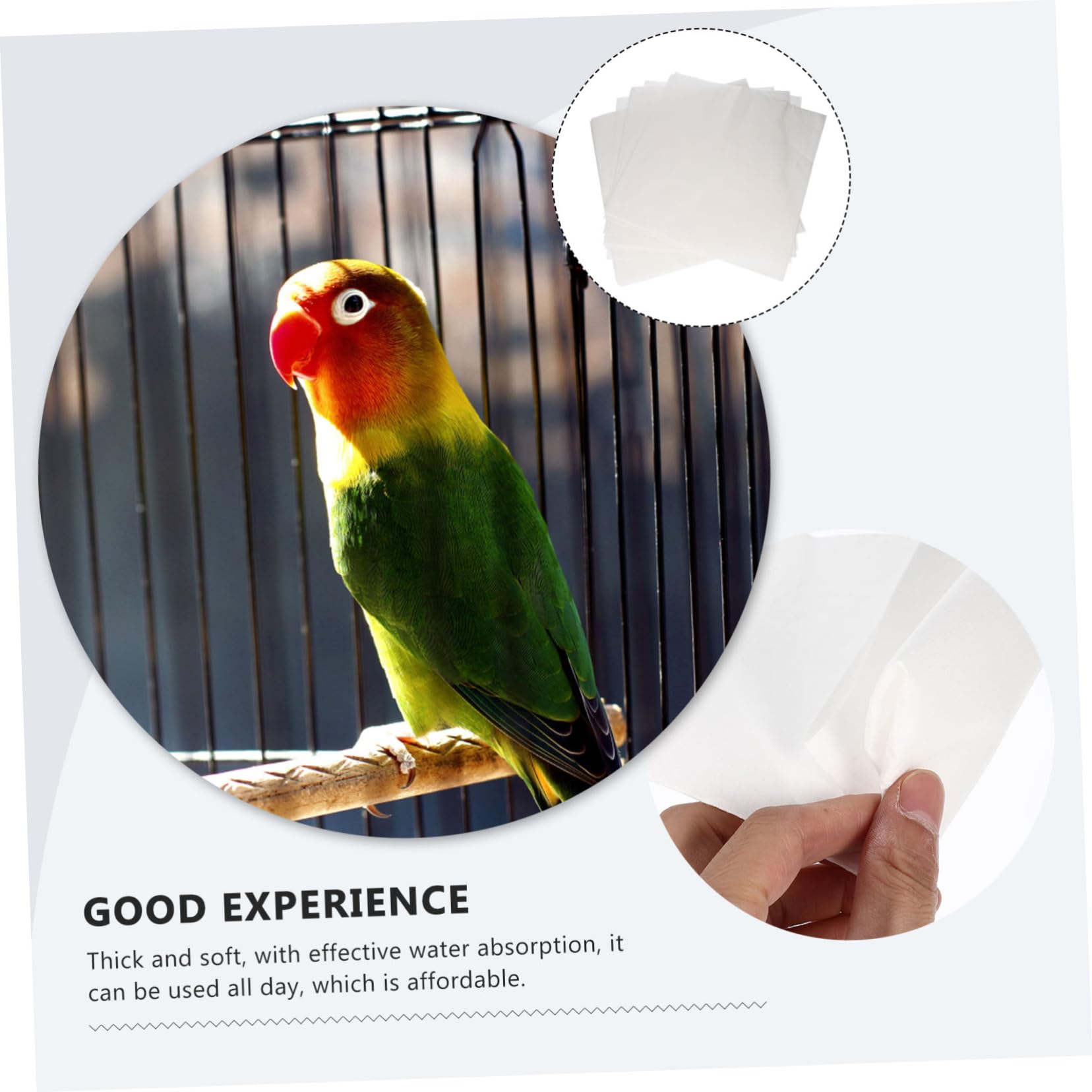 Tappetini Assorbenti Per Gabbie Uccelli - 100 Pezzi USA E Getta Per Pappagalli E Cocorite