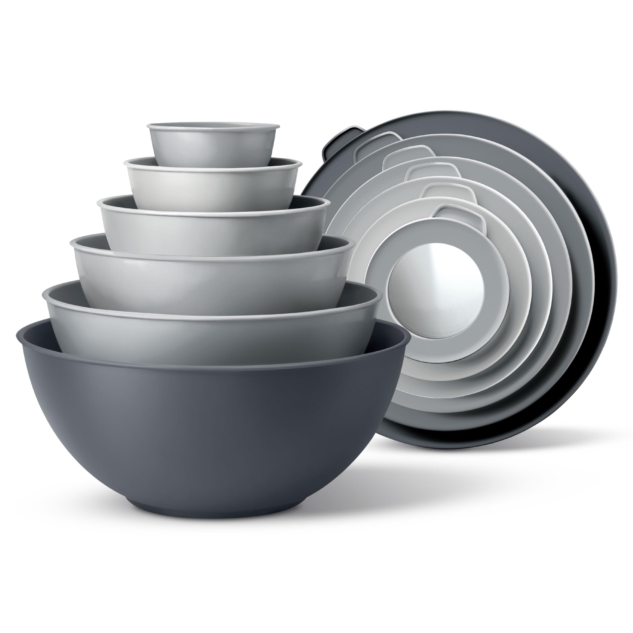 Amazon.com: COOK WITH COLOR Mixing Bowls Set with TPR Lids - 12