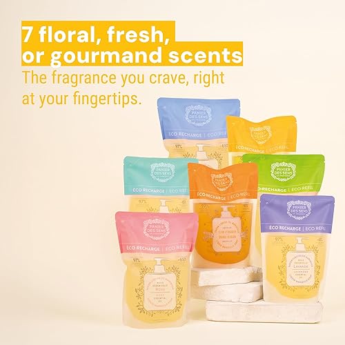 Miniatura 23 de Panier des Sens - Recambios de jabón líquido de manos - Recambio de jabón de manos con espuma de jazmín - Lavado de manos hidratante francés