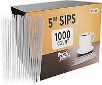 Vista 23 de Pajita Agitadora de Café de Plástico Desechable - Palito Agitador de Sorber de 5 Pulgadas (Negro, 1,000 unidades)