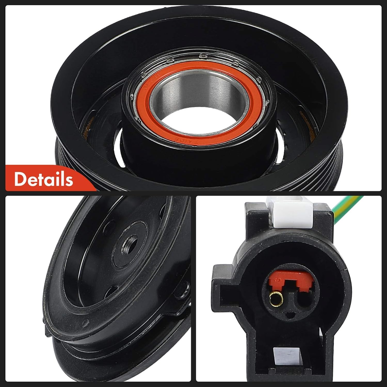 A-Premium Air Conditioner AC Compressor Clutch Kit Compatible with Land Rover Range Rover 2006-2009, Range Rover Sport 2006-2009, 4.2L 4.4L