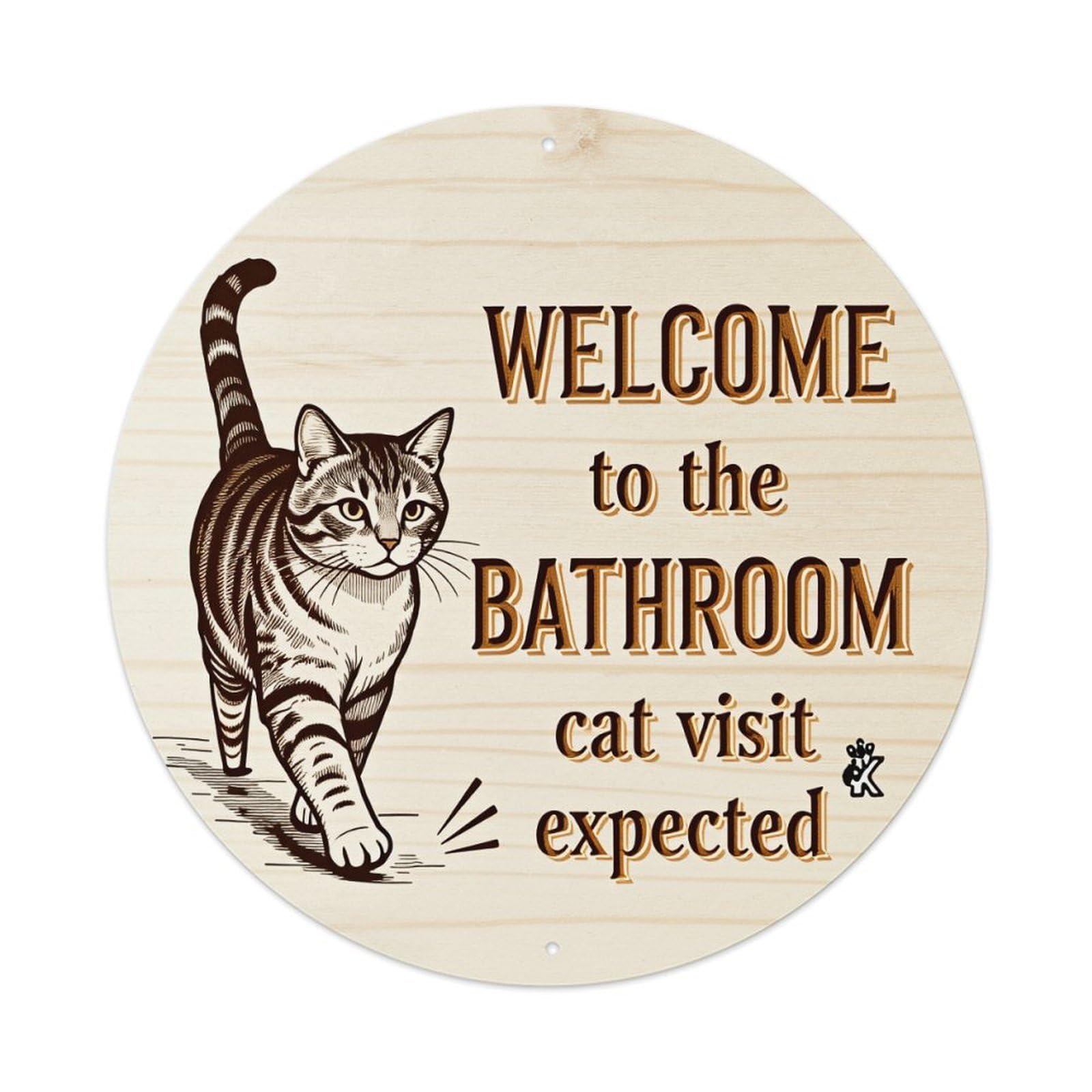 Jdfenggu Vintage Cat Bathroom Welcome Sign Print Retro Metal Tin Sign, Metal Poster For Bar, Home, Man Cave, Kitchen, Laundry Room Art Decor 8X8 Inch