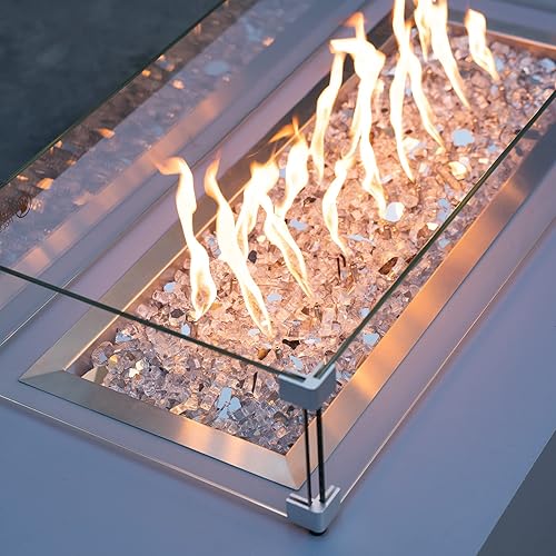 Miniatura 57 de Stanbroil - Cristal para fuego de chimenea, lugar para fogatas. Cobre reflectante