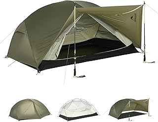 Naturehike Mongar Pro Ultraleichtes Zelte Winddicht Wasserdicht Trekkingzelt Tragbar 1 & 2 & 3 Personen Zelt 3-4 Saison für Camping Wandern