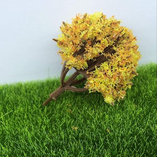 EdricShop for 10pcs Back to School Artifical Tree Miniatures Sand Table Model Building Flower Trees for Decoration LSP - (Color 80mm)