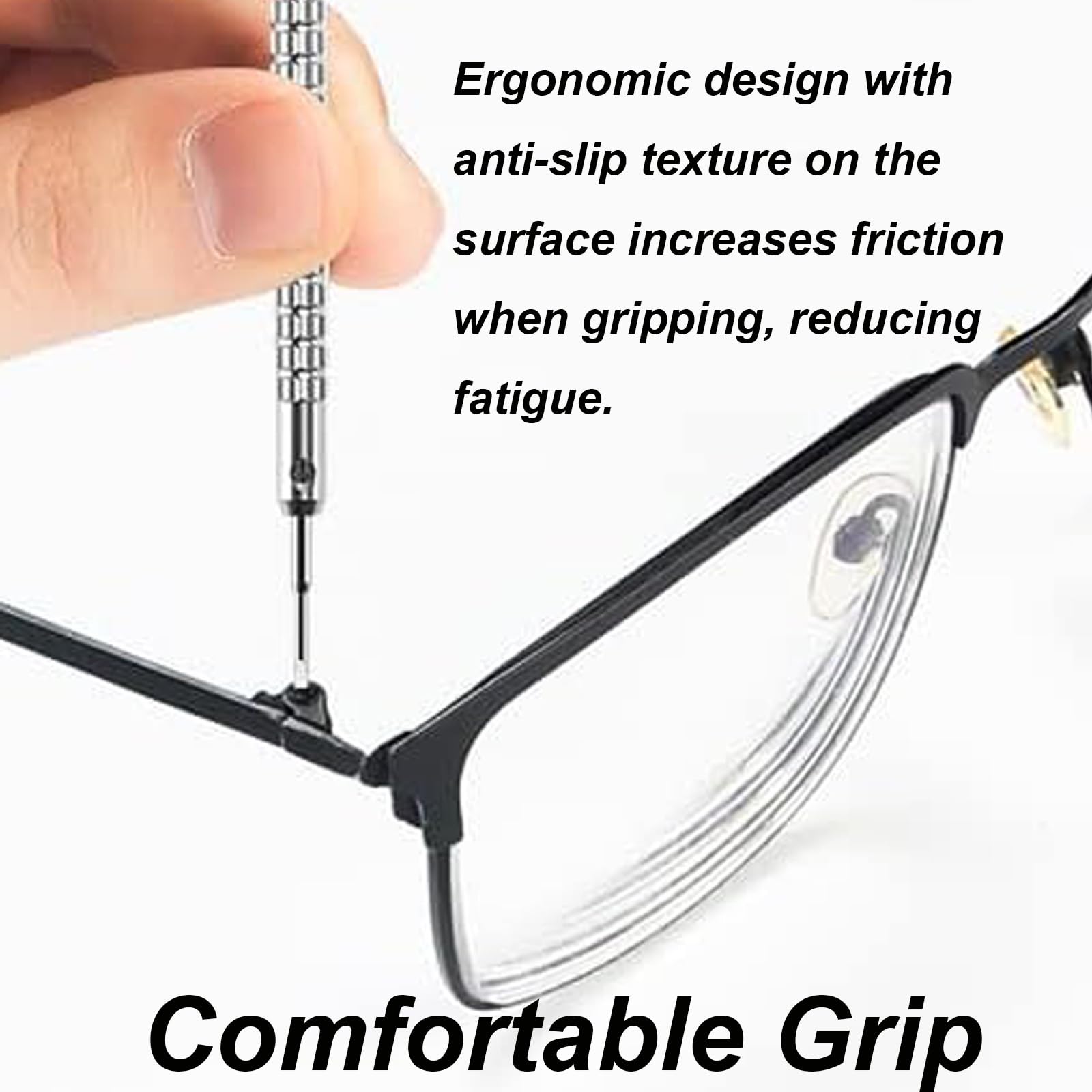 Set di cacciaviti per orologiai, set di cacciaviti per la riparazione di orologi, diverse dimensioni, con 20 pezzi di ricambio extra, non facilmente rotti e base antiscivolo per orologi, gioielli