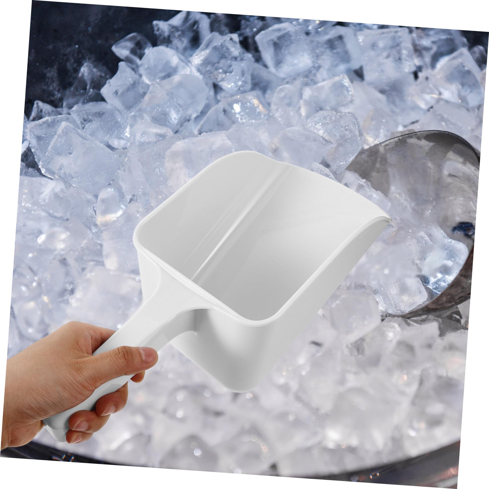 Cabilock 3st Eisschaufel Schaufel Servierschaufel Kleine Schaufel Teelöffel Eiswürfelschaufel Schaufel Für Tiernahrung Mehlschaufel Für Die Küche Klare Schaufel Abs Weiß Wiederverwendbar