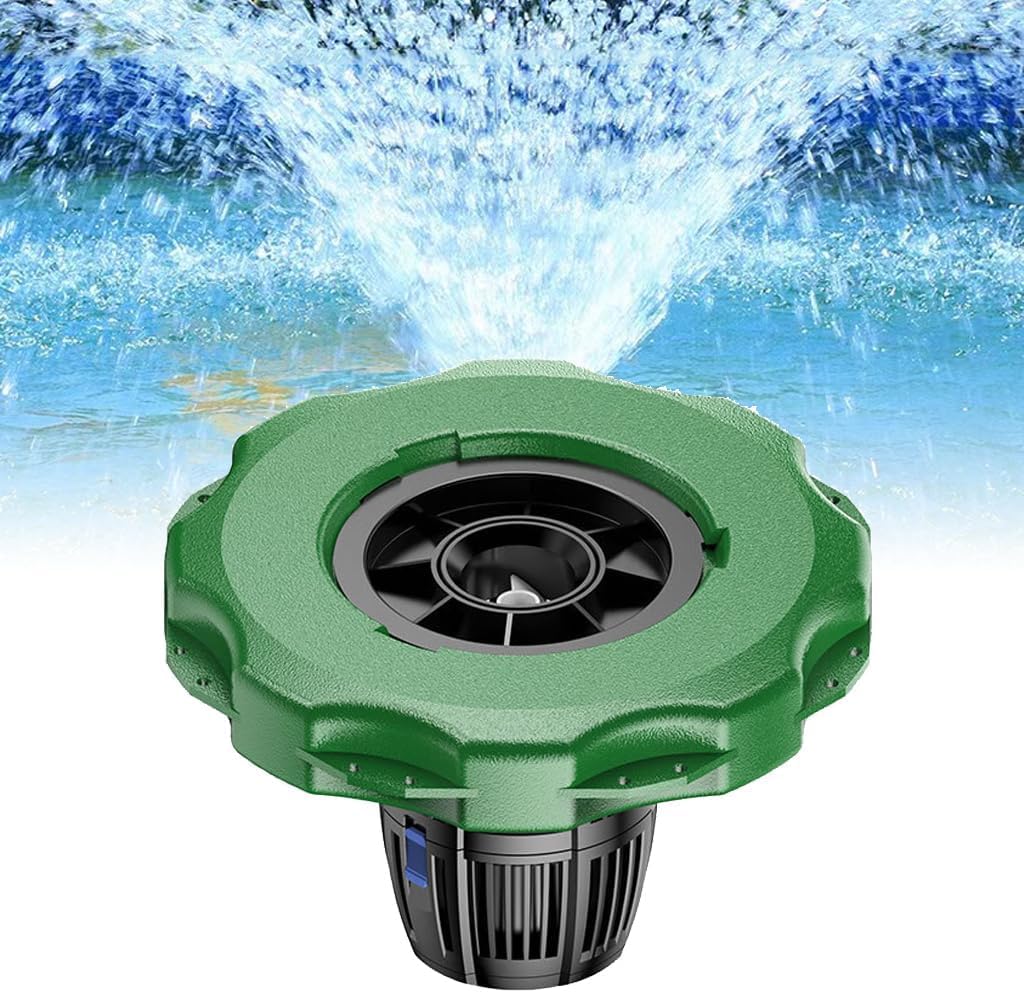 Fontaine flottante de bassin avec aérateur à jets 360° et câble de 10m