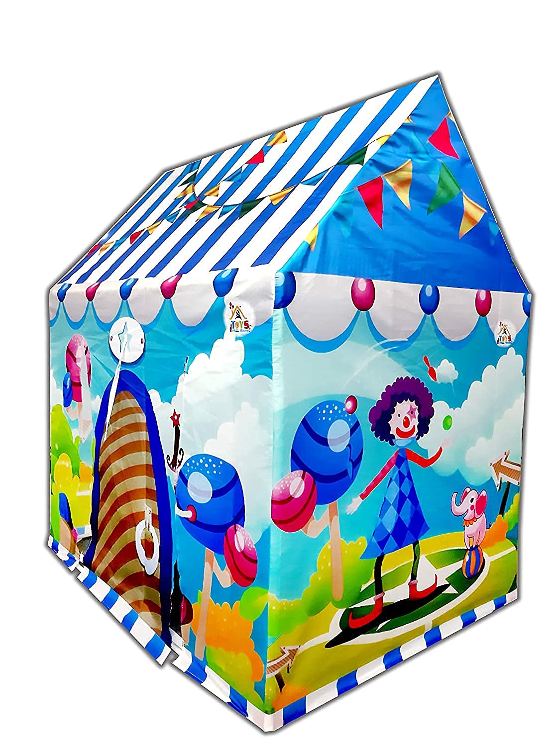 RPS FASHION WITH DEVICE OF RRPS FASHION WITH DEVICE OF R Jumbo Big Size Extremely Light Weight Water Proof Kids Play House Tent for 10 Year Old Girls and Boys- Multi Color (Circus House Tent 0001)