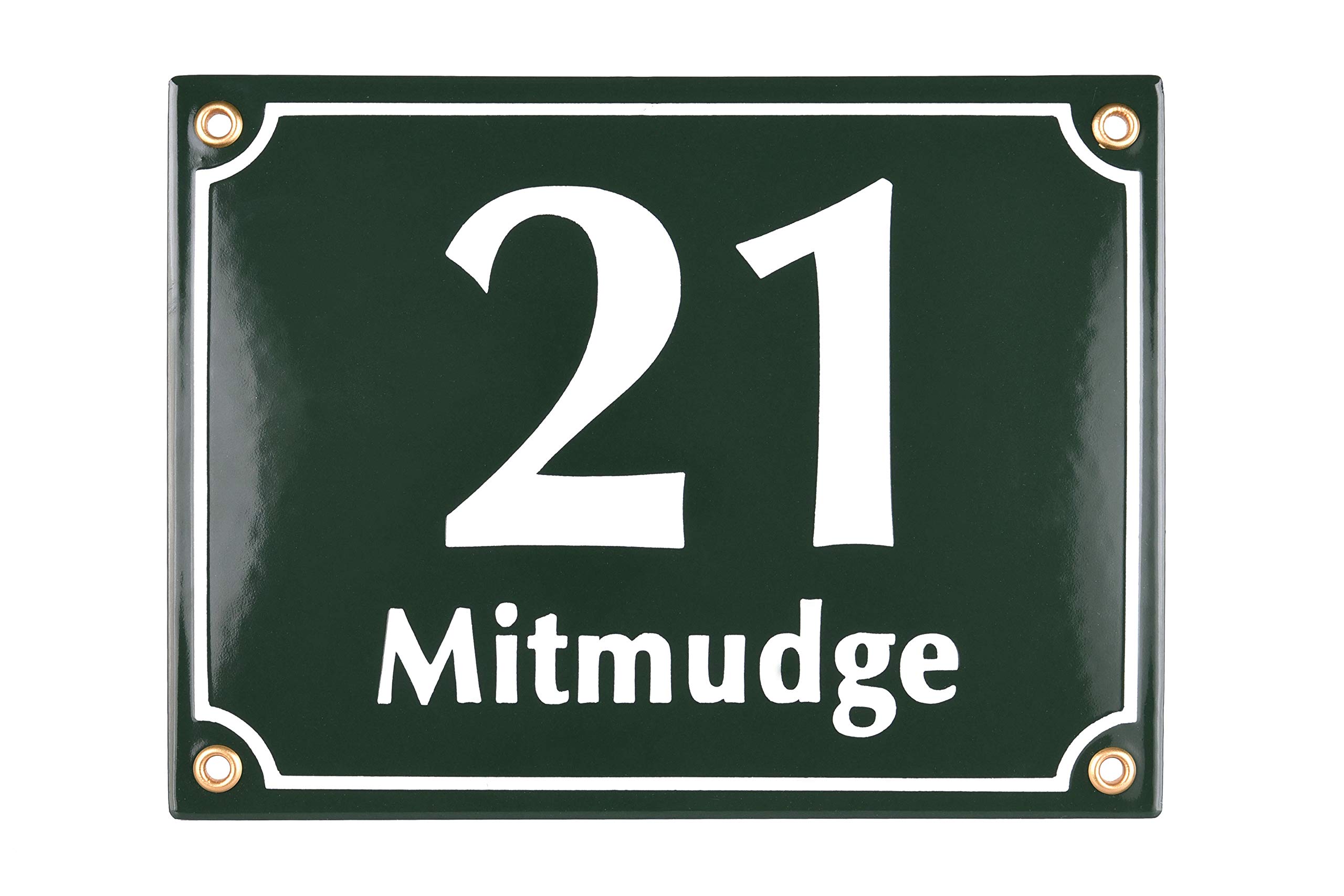 Plaque de rue emaillée personnalisée 15x20 cm -10 ans de garantie numéro, Plaque de maison personnalisée exterieur, ardoise personnalisable avec nom de rue, numéro d'adresse, numéro de rue