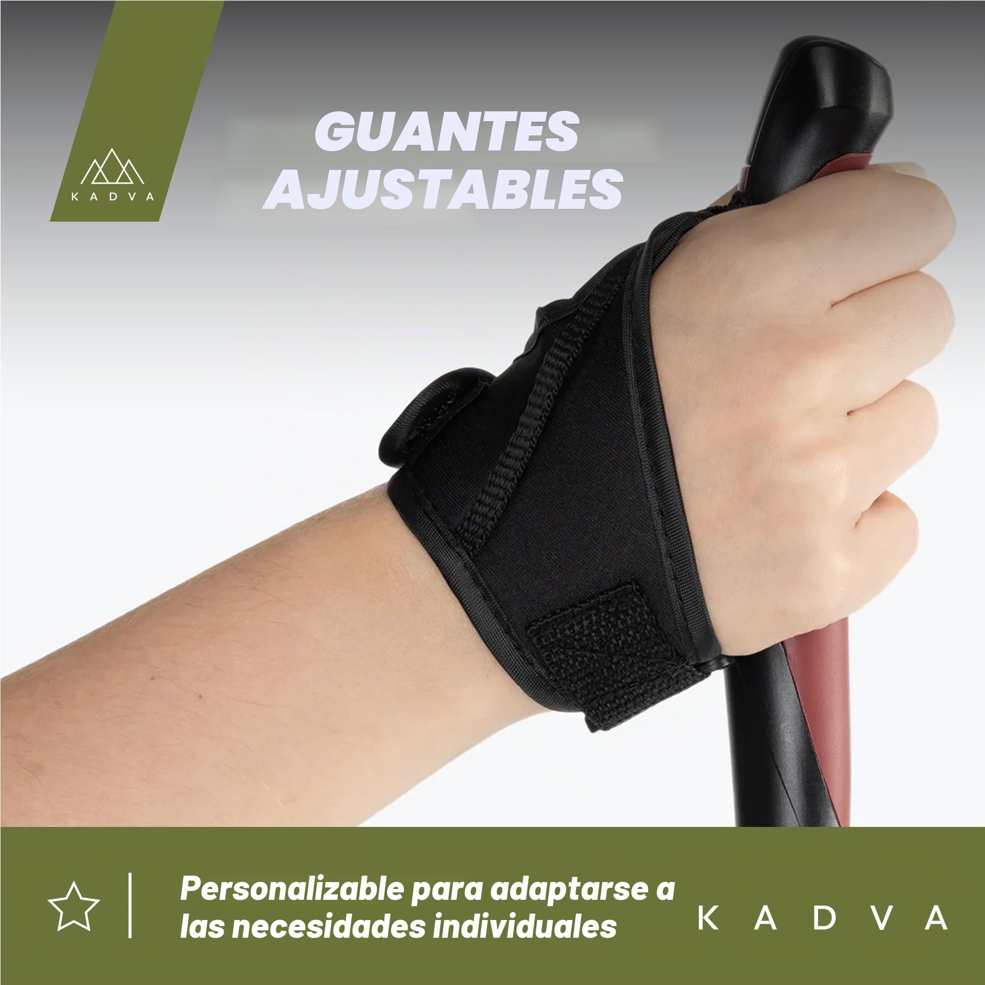 KADVA Bastones de Marcha nórdica HALNA en Rojo, tamaño Ajustable 84-135 cm, Sistema de Bloqueo rápido para una fijación Estable y Segura del Mango de Polipropileno Resistente y TPR