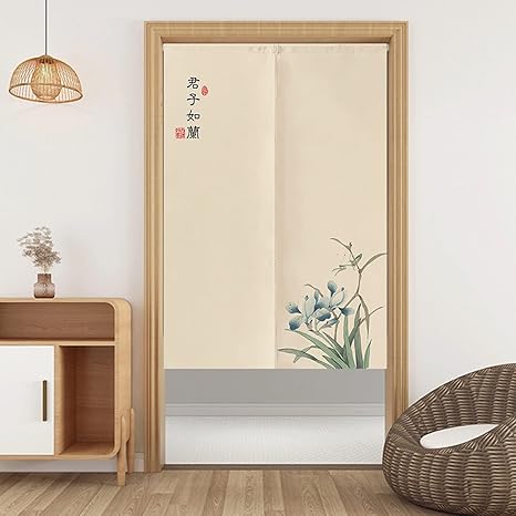 Amazon Co Jp Cfgzc 70 130cm Z8ro 自然風景 千年鶴 のれん おしゃれ インテリア ロング カラー 目隠し 断熱 玄関 階段カーテン 間仕切りカーテン 牡丹 フラワーズ 幅72丈150cm 寝室 小窓用 飲食店 目隠し 雑貨 おしゃれ 綿麻 飾り プレゼント 厚手 おしゃれ かわいい