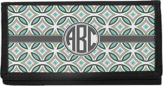 Geometric Circles Canvas Checkbook Cover (Personalized)