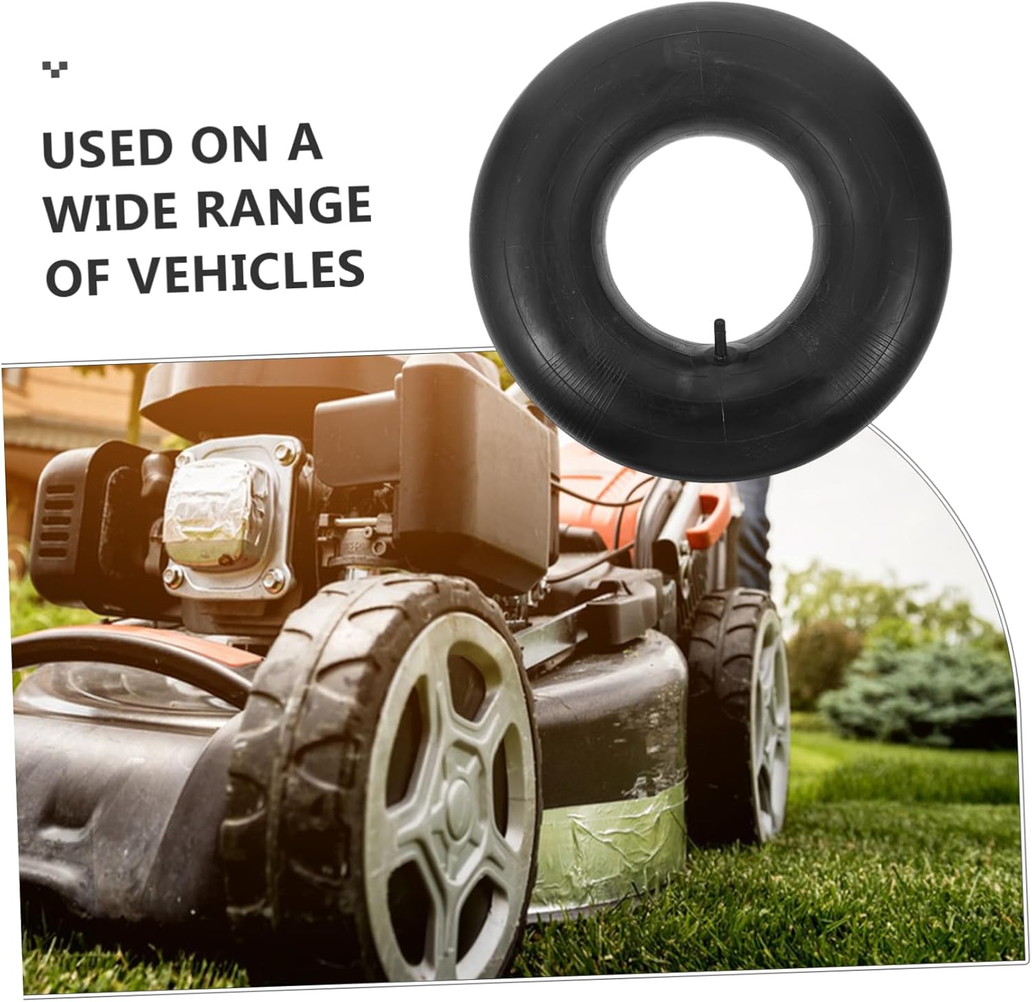 Lawn Mower Inner Tube for Wheelbarrows and Tractors Rubber Construction Easy Installation for Performance Grass