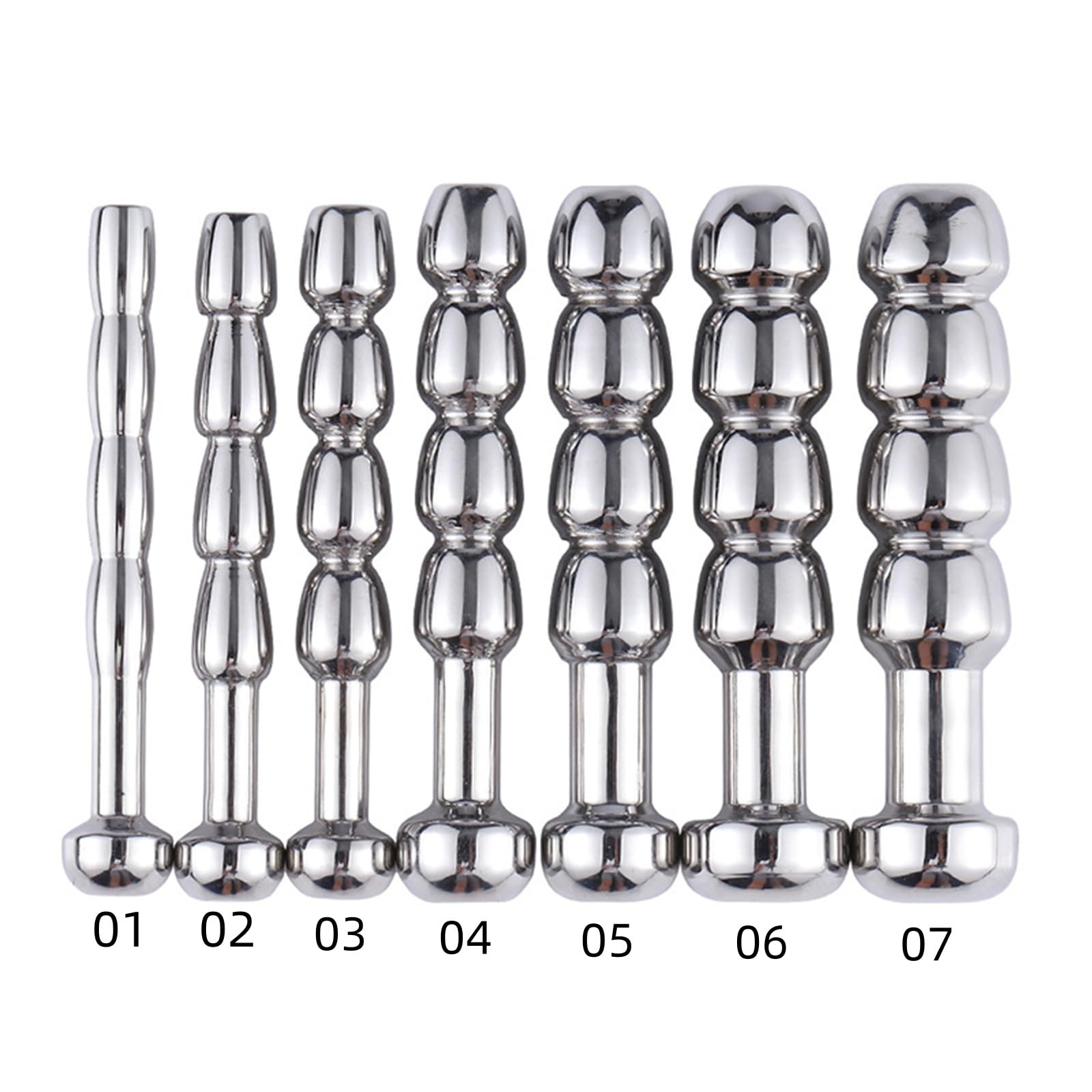Barre per dilatazione a forma di occhio di cavallo, in acciaio inox, varie misure, F04 (set da 7)