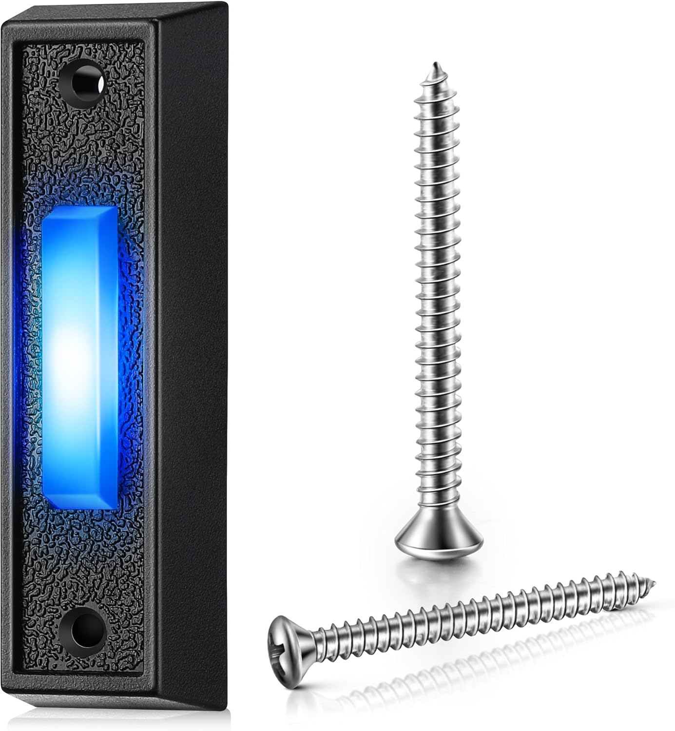 Saillong Lighted Doorbell Button, Wall Mounted Garage Door Switch with Bule LED Light Compatible with Most Wire Doorbell