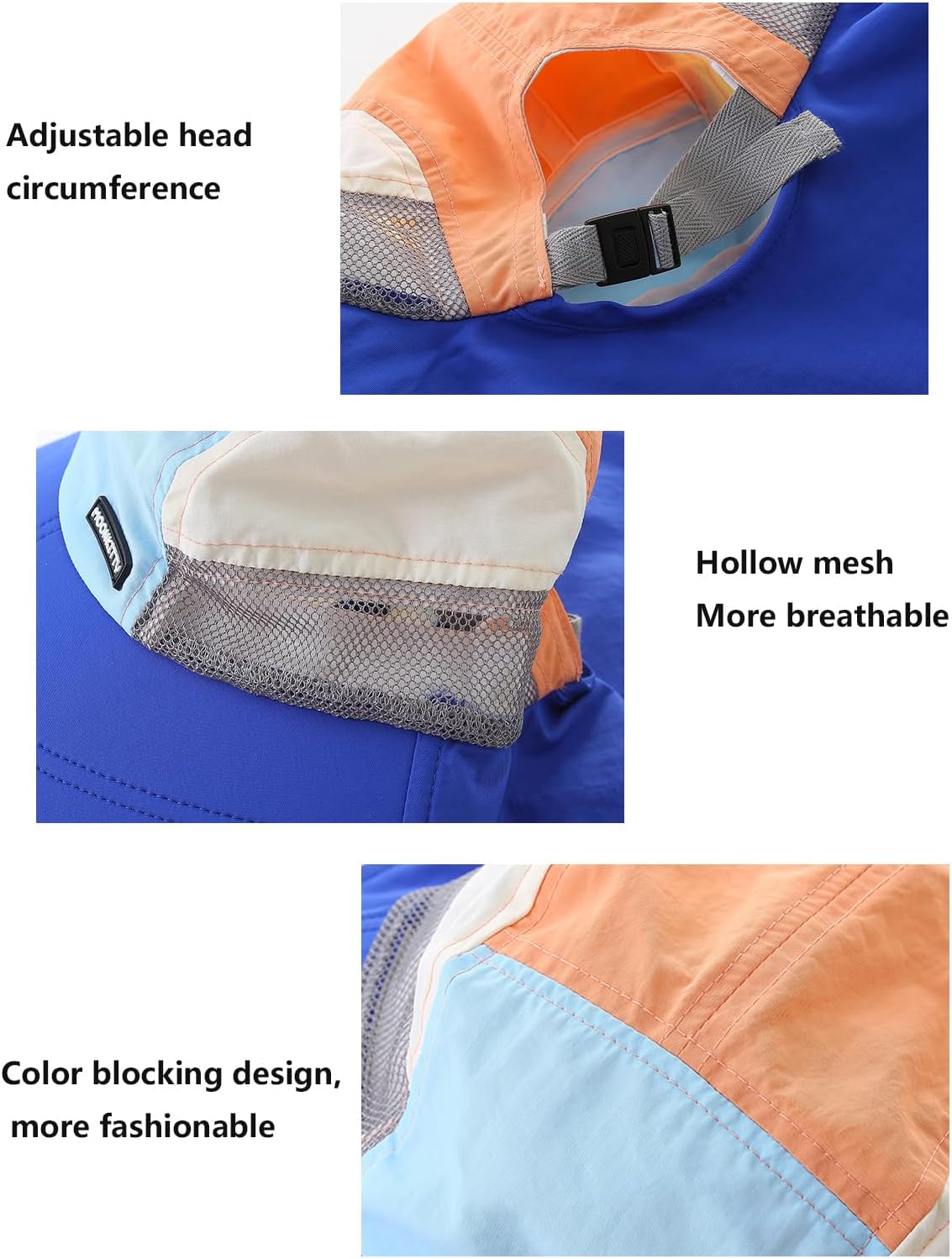 Moon Kitty Baby Girls Sun Hats Infant Toddler Sun Hat Kids Summer Water Hat Outdoor Adjustable Wide Brim Beach Hat UPF 50+ - Image 5