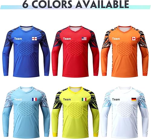 Miniatura 5 de Camisetas de portero personalizadas para jóvenes, hombres y niñas con nombre y número de equipo, logotipo de equipo personalizado para niños y