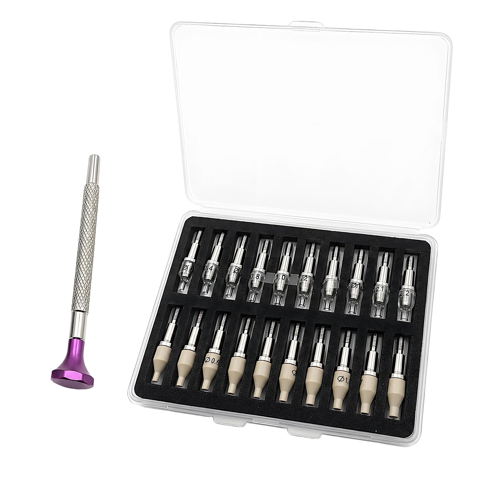 Uhren Service Werkzeug Set mit manuellem Handpressgriff, austauschbaren Pressspitzen für die Uhrzeiger Installation, Drücker, Horologie Werkzeuge, Set, Uhren Werkzeug, Uhrmacher