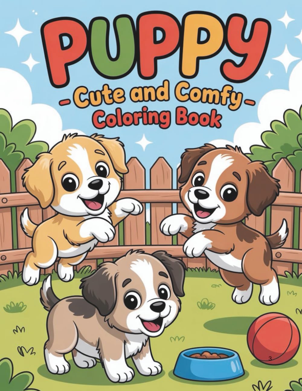 Puppy Days Coloring Book: Cute and Comfy Dogs in Sweet and Relaxing Scenes for Adults and Teens