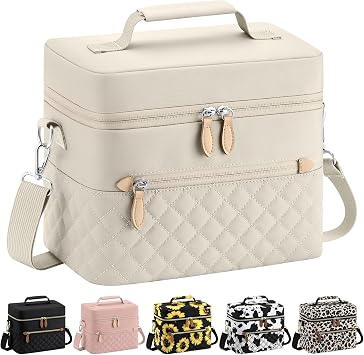 Tenot Reusable Lunch Box for Women Insulated,Beige