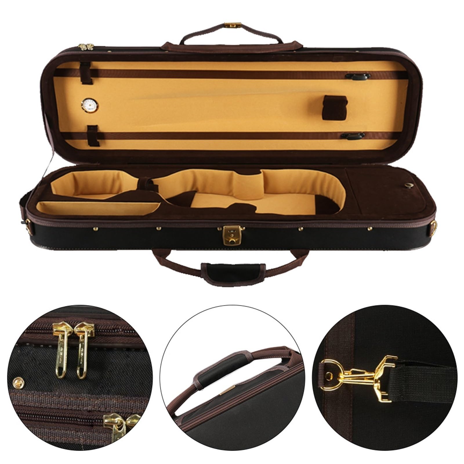 Custodia Per Violino In Tessuto Oxford Nero Custodia Per Violino Leggera Custodia professionale per violino(4/4)