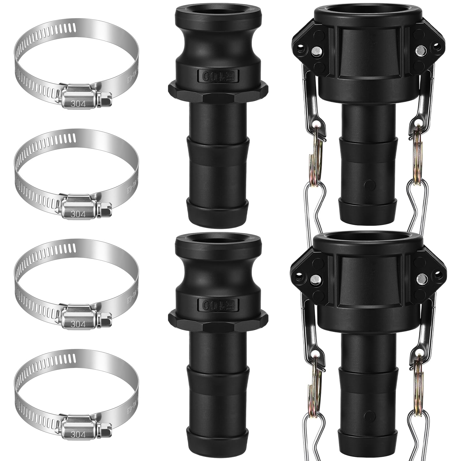 2 Set 1 Inch Camlock Fittings Type C&amp;E