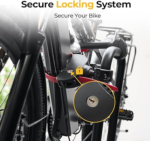 Miniatura 2 de BougeRV Enganche para bicicleta eléctrica de 2 pulgadas para automóvil, SUV, camión, carga máxima de 198.4 lbs, soporte para 2 bicicletas de