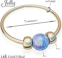 Vista 29 de Anillo de nariz de ópalo Oro ópalo blanco