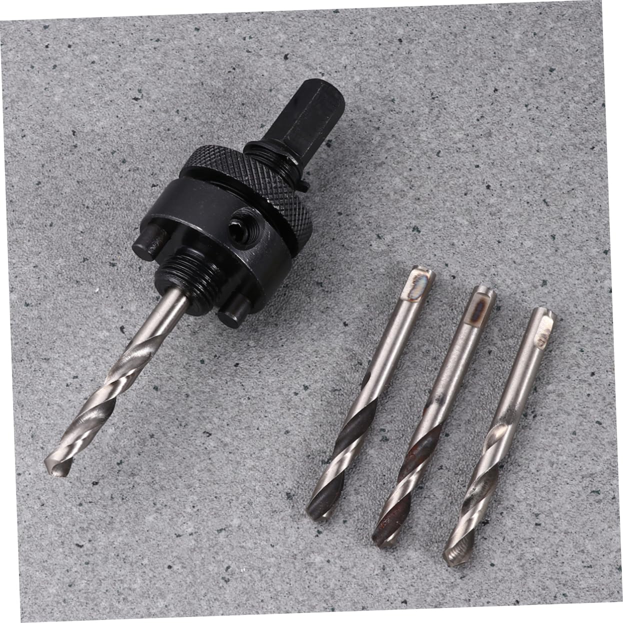 Hole Arbor Drill Bit Set (3pcs) Handle Metal Mandrel for 38-114mm Holes Fast Accurate Cuts