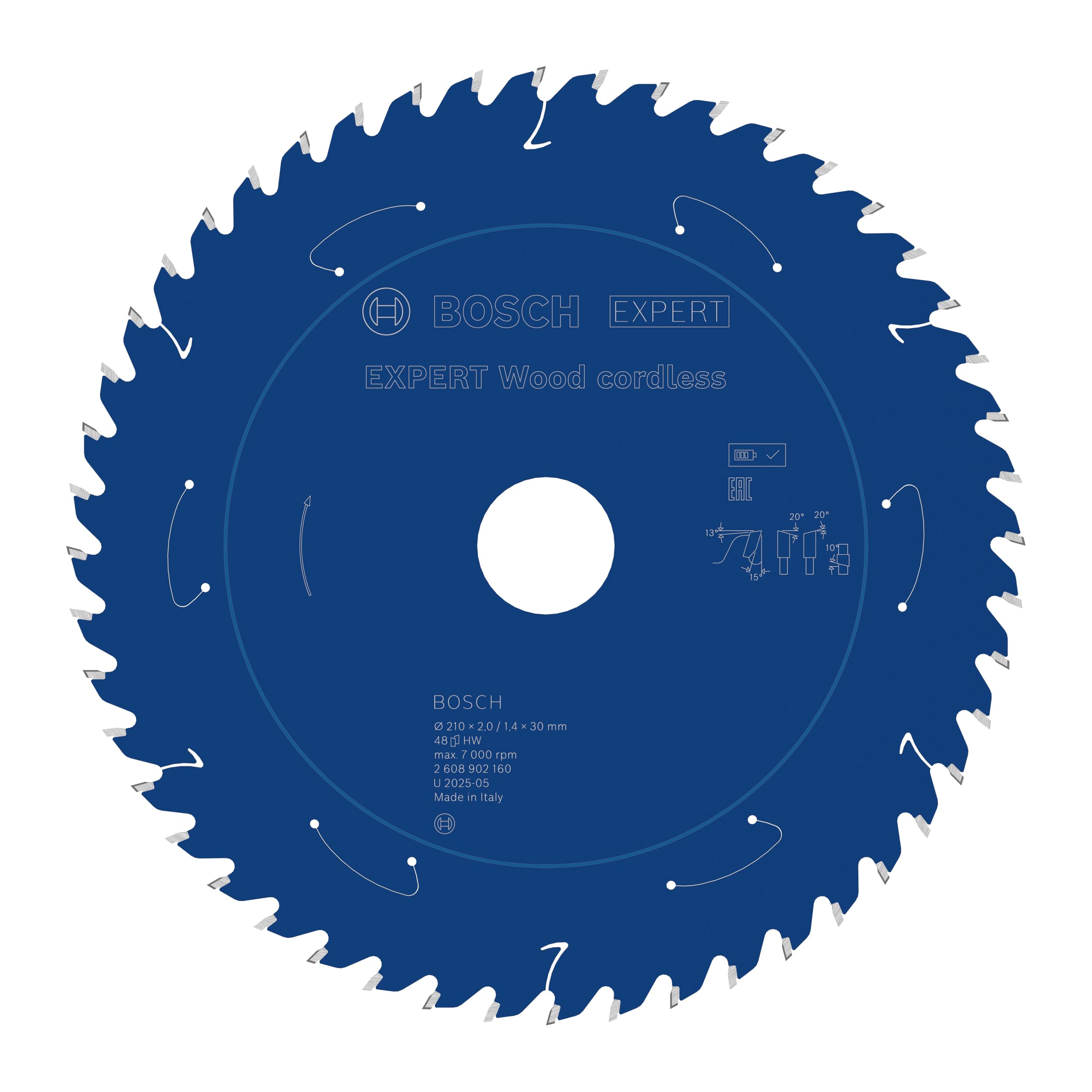 Bosch 1x Tarcza pilarska EXPERT Wood cordless (do Miękkie drewno, Ø mm, Professional Akcesoria Bezprzewodowa stołowa pilarka tarczowa)