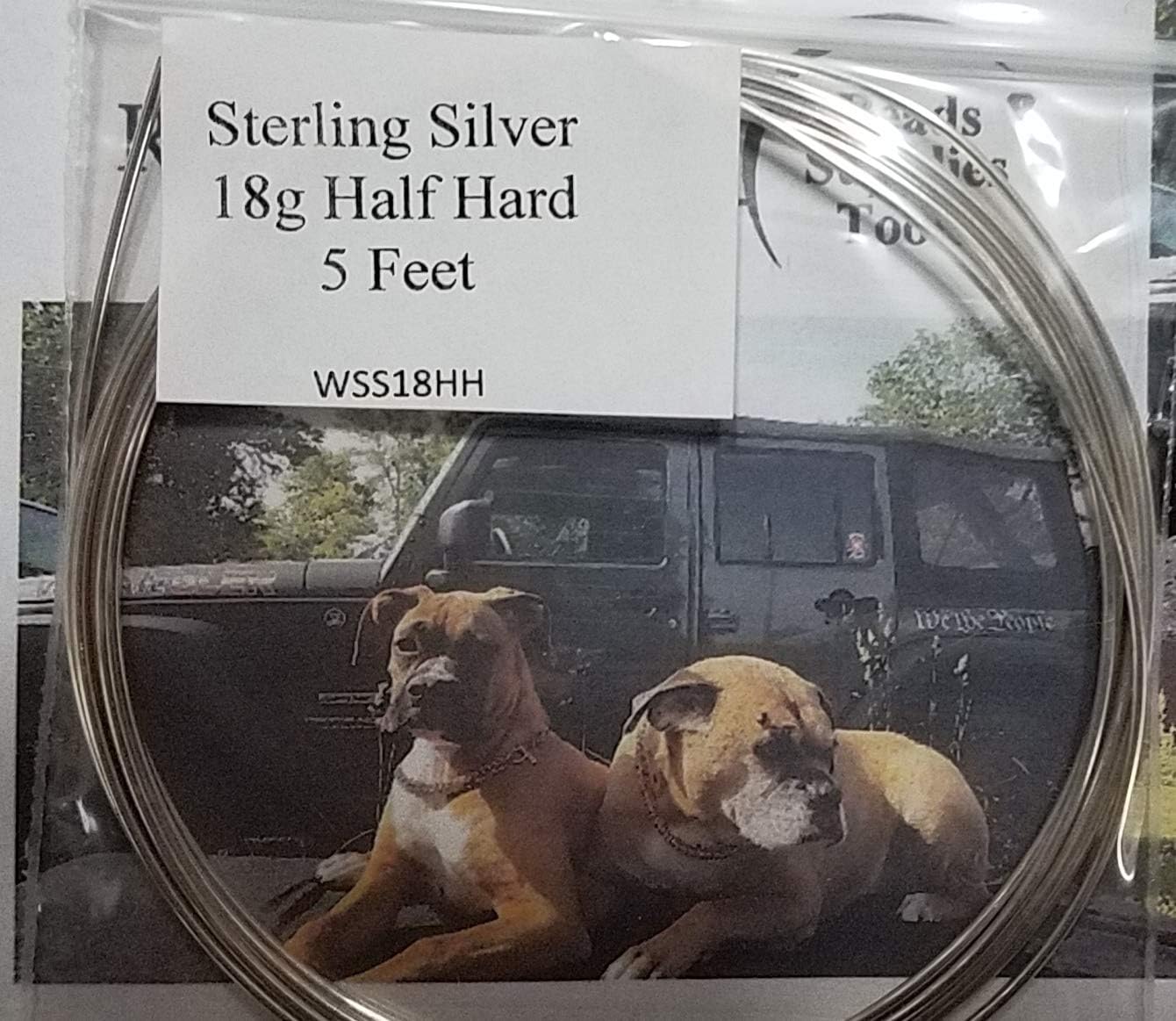 18 Gauge Sterling Silver Half Hard Wire Round - 5 Feet from RawTreasures