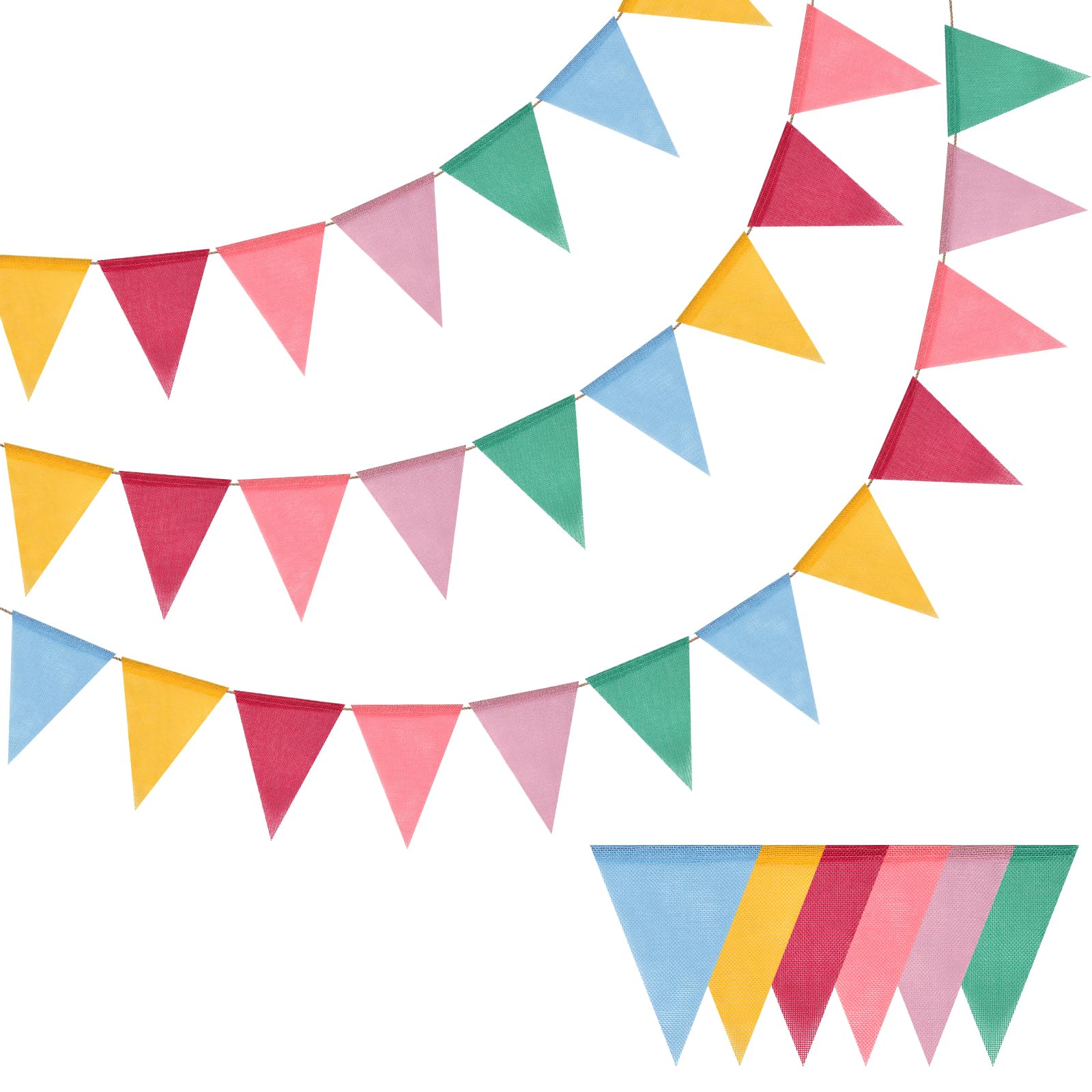 Pastel Bunting Kaluofan 3PCS Garden Ornaments Outdoor Party Bunting