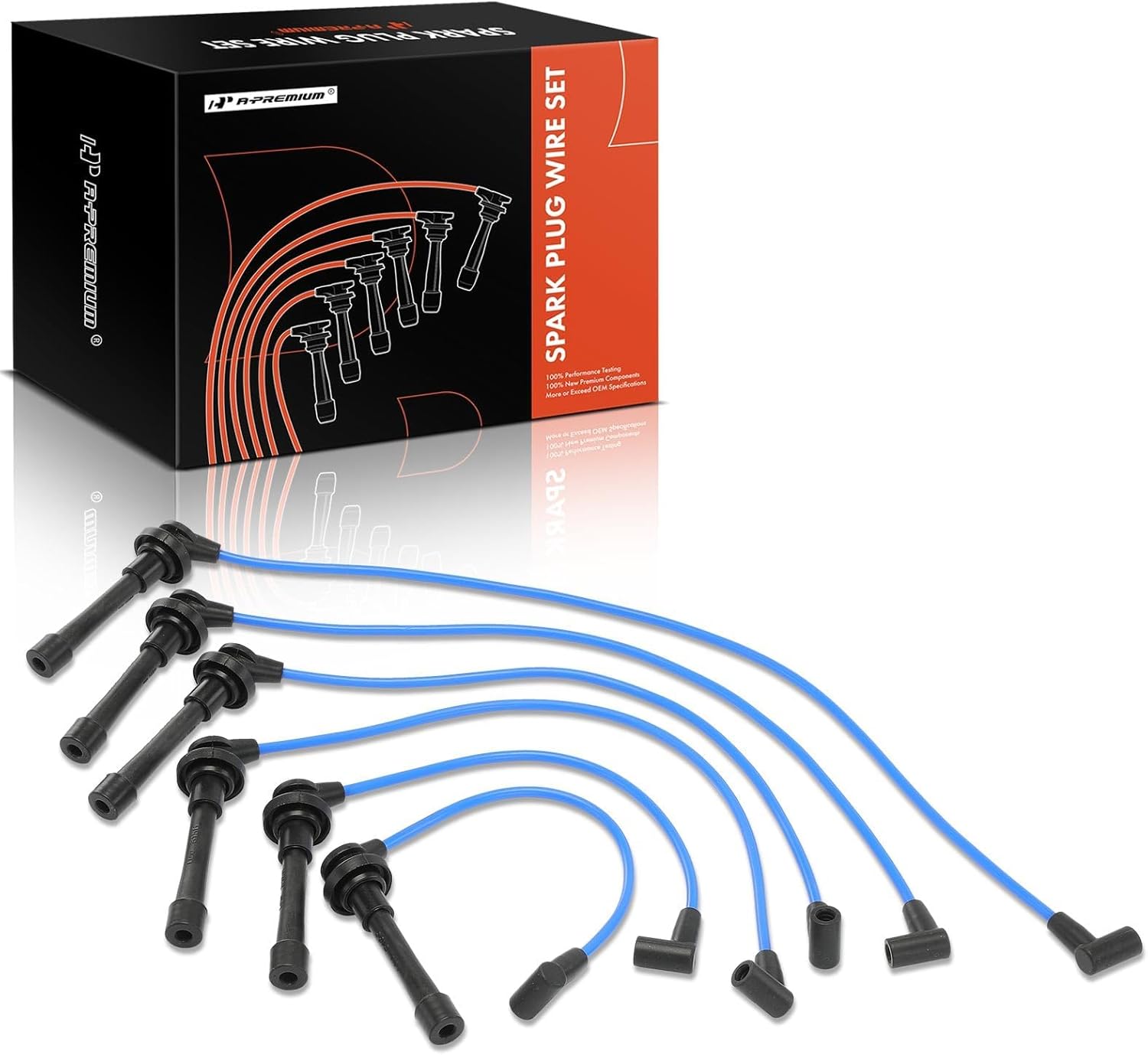 A-Premium 6PCS Spark Plug Wires Compatible with Honda Passport 1994-1996 3.2L & Isuzu Rodeo 1993-1996 3.2L