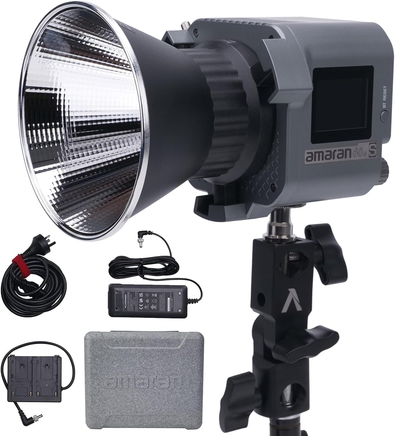 Aputure 60D S,60D COB Daylight LED Video Light,65W 5600k Bluetooth App Control 8 Built-in Lighting Effects DC/AC Power Supply