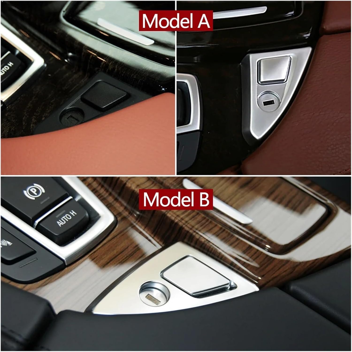 LHD RHD Central Armrest Glove Case Switch Catch Button Cover Compatible 5 Series F10 F11 F18 520 523 525 528 530 535 2011-2017(LHD Model A Black)