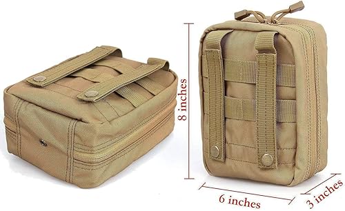 Miniatura 3 de Bolso Molle, Carlebben, de primeros auxilios de emergencia, con útiles bolsillos elásticos, Marrón, talla única