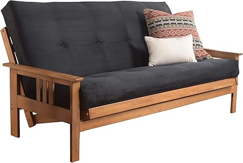 Miniatura 3 de Kodiak Furniture Monterey - Juego de futón tamaño Queen, gamuza negra