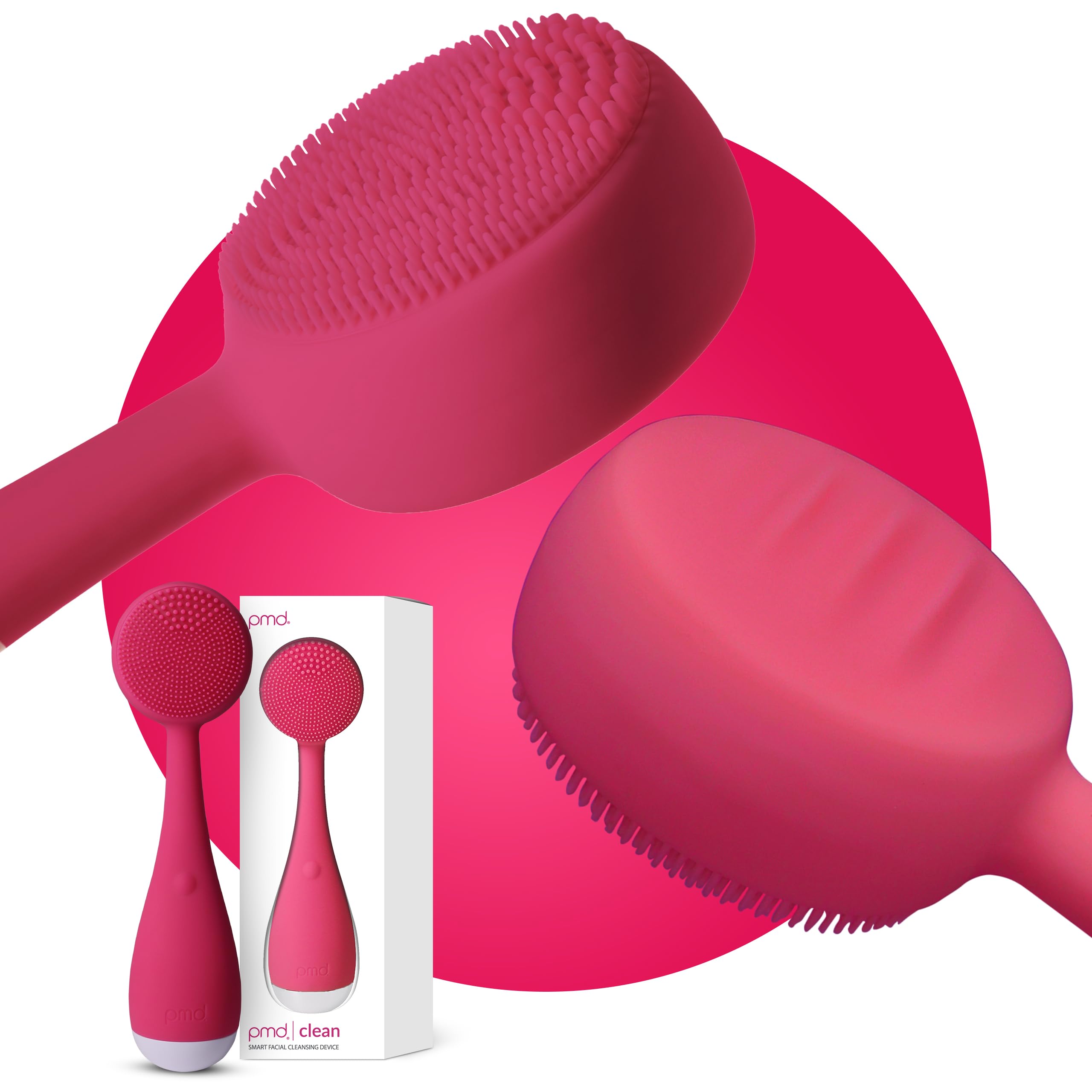 Silikon Brste Hautpflege Gert PMD Beauty Clean Pro RQ Gesichtsreiniger   Sonic Vibration & Wrmefunktion, In Pink Hautreinigung Tiefenreinigung