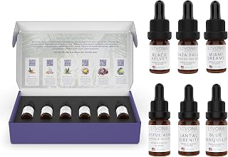 Levona Scent Essential Oils Set -Home Luxury Scents for Diffusers & Humidifiers, Ideal for Home Fragrance, Air Freshening, & Odor Elimination, Gift Pack, Made in USA - 5 ml, Pack of 6