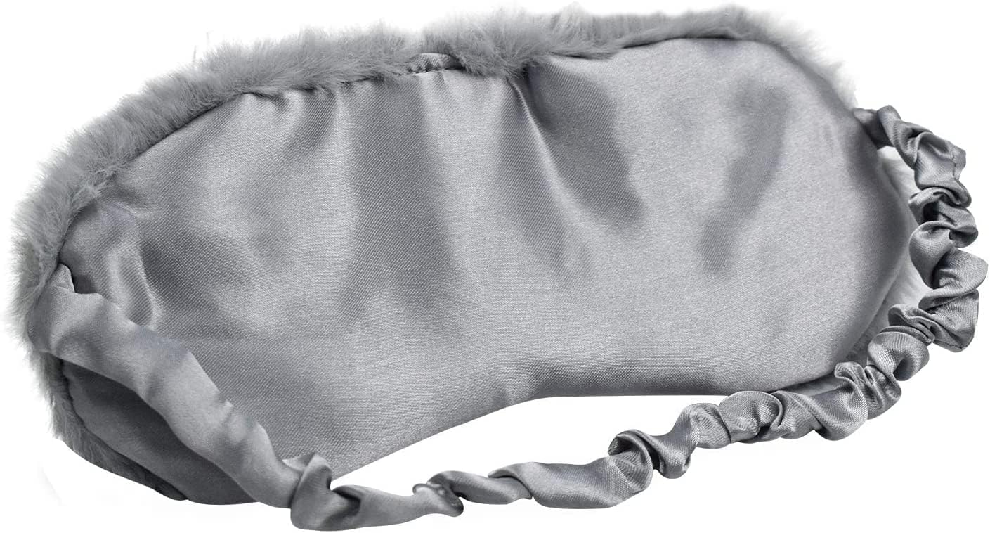 Cute Sloth Sleeping Mask, Soft Fluffy Plush Blindfold Funny Novelty Animal Sleep Mask Eye Cover Eyeshade for Kids Girls Boys Women Men Night Nap Travel Meditation