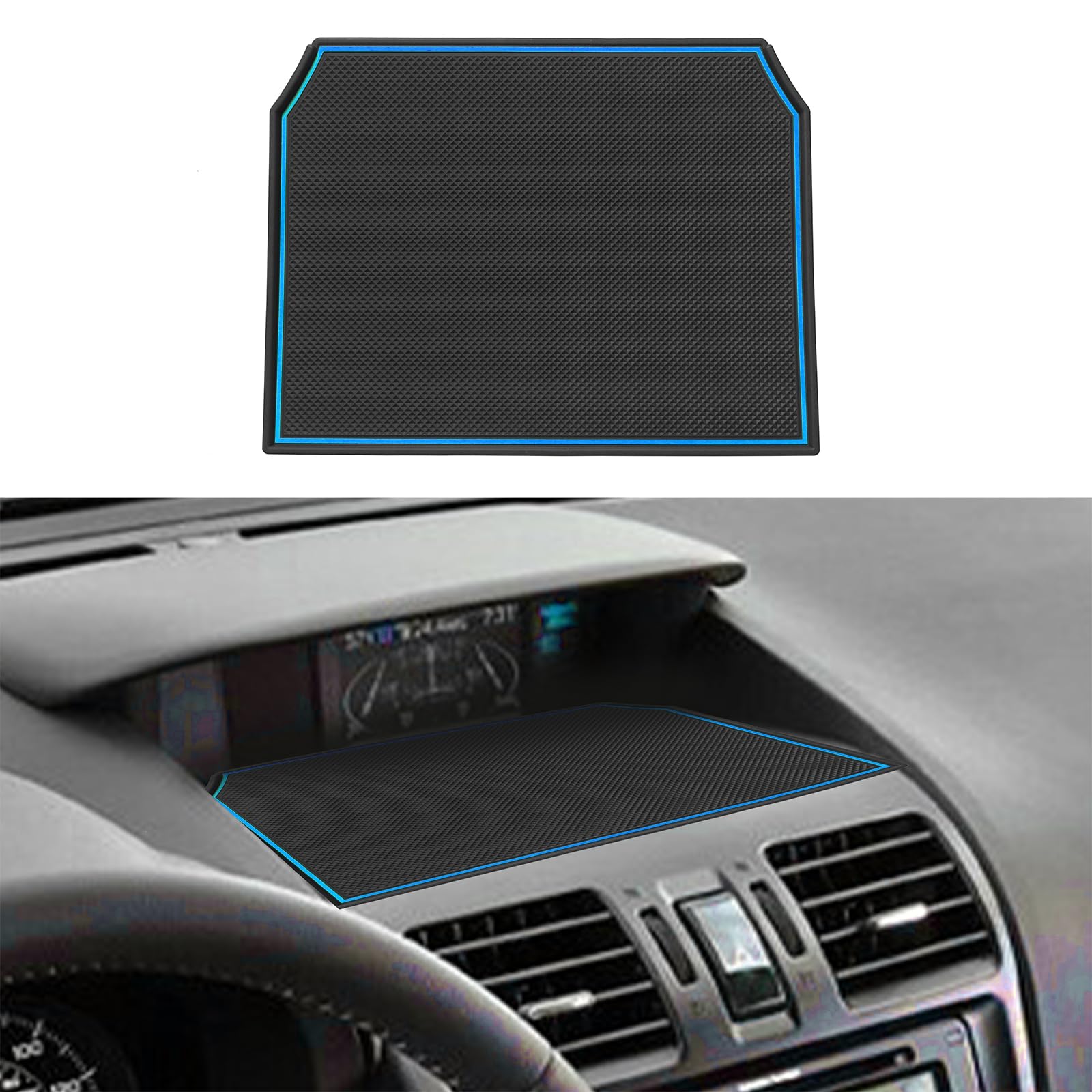 SENSHINE Dash Mat for Subaru Impreza XV 2012-2016 Subaru Crosstrek Accessories 2012-2017 Subaru Forester 2014-2018 Dashboard Cover Interior Non-Slip Dashboard Mat Pad Liner (Blue Trim)