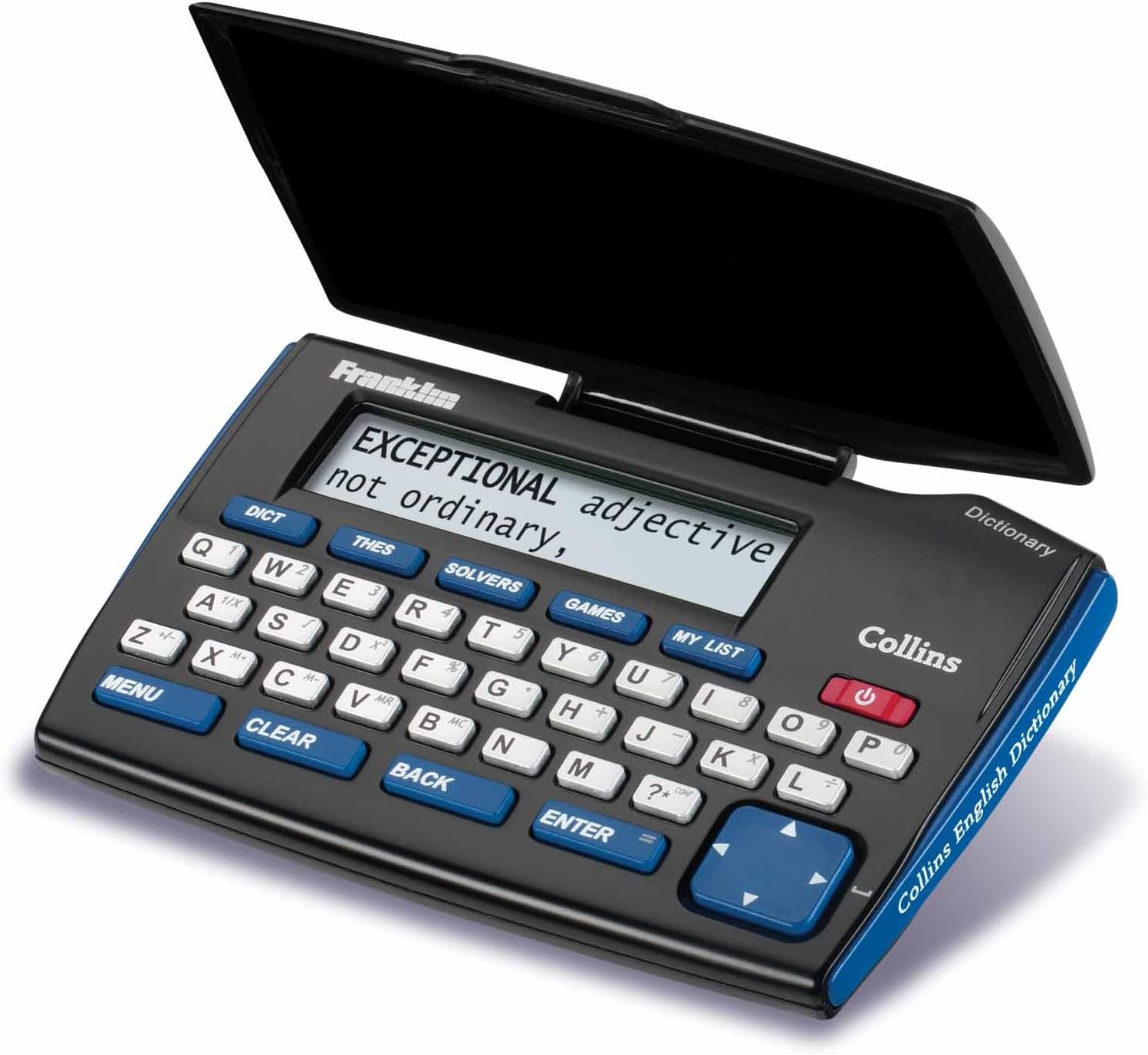 Lexibook English Dictionary Express Edition with Thesaurus, Collins, Franklin, Battery-Powered, Black, DMQ-221