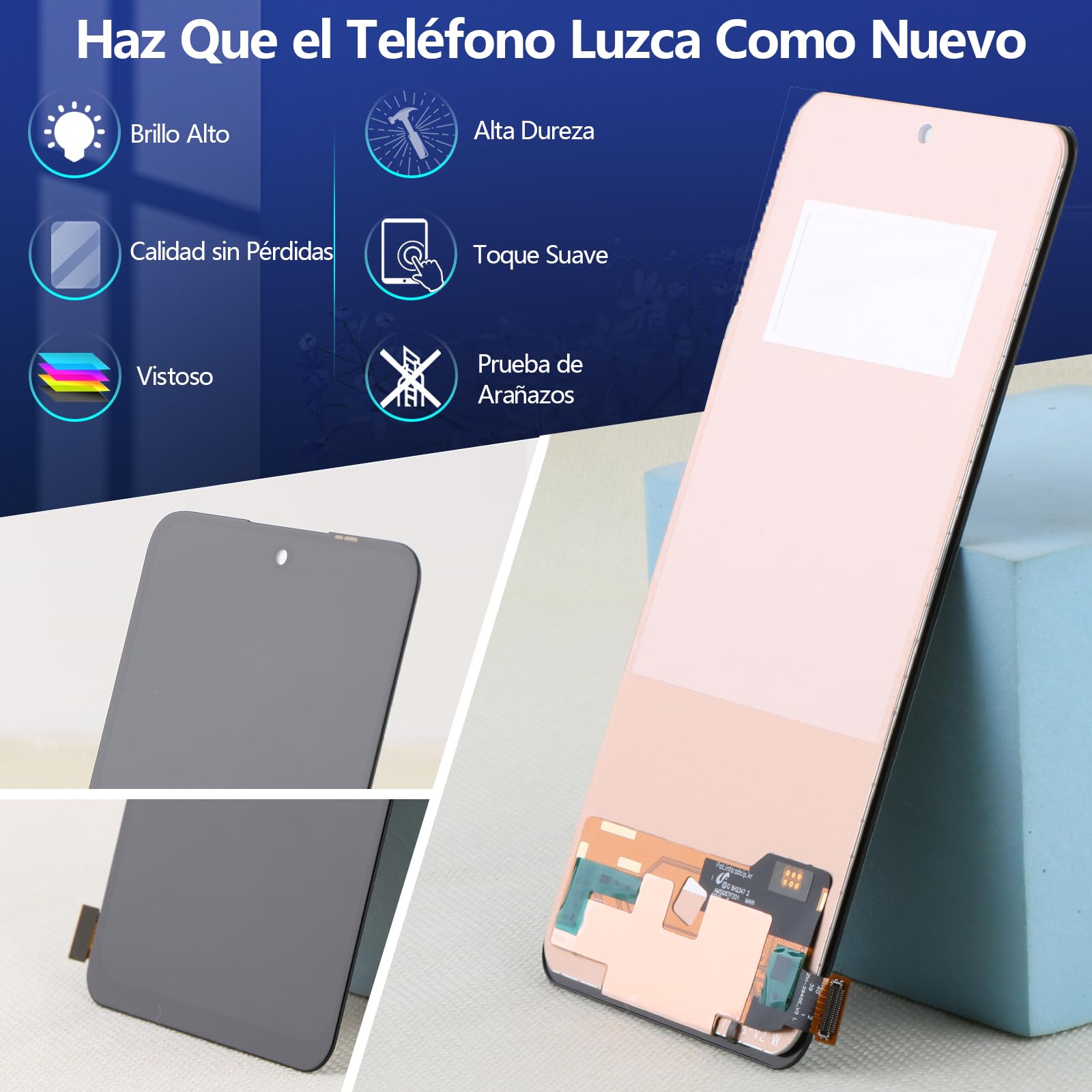 RongZy Pantalla para Xiaomi Redmi Note 14 5G Táctil LCD para Xiaomi Redmi Note 14 5G 24094RAD4G de Repuesto Digitalizador Reemplazo con Herramientas de Reparación(Negro)