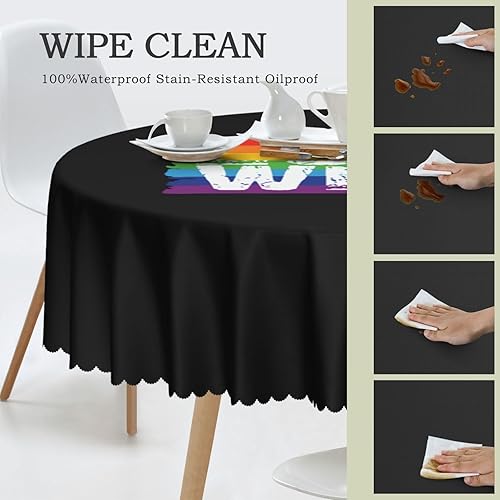 Miniatura 31 de Mantel redondo de encaje con bandera italiana de Italia de 60 pulgadas para comedor, lavable, para vacaciones, hogar, picnic, fiesta, boda, bufé