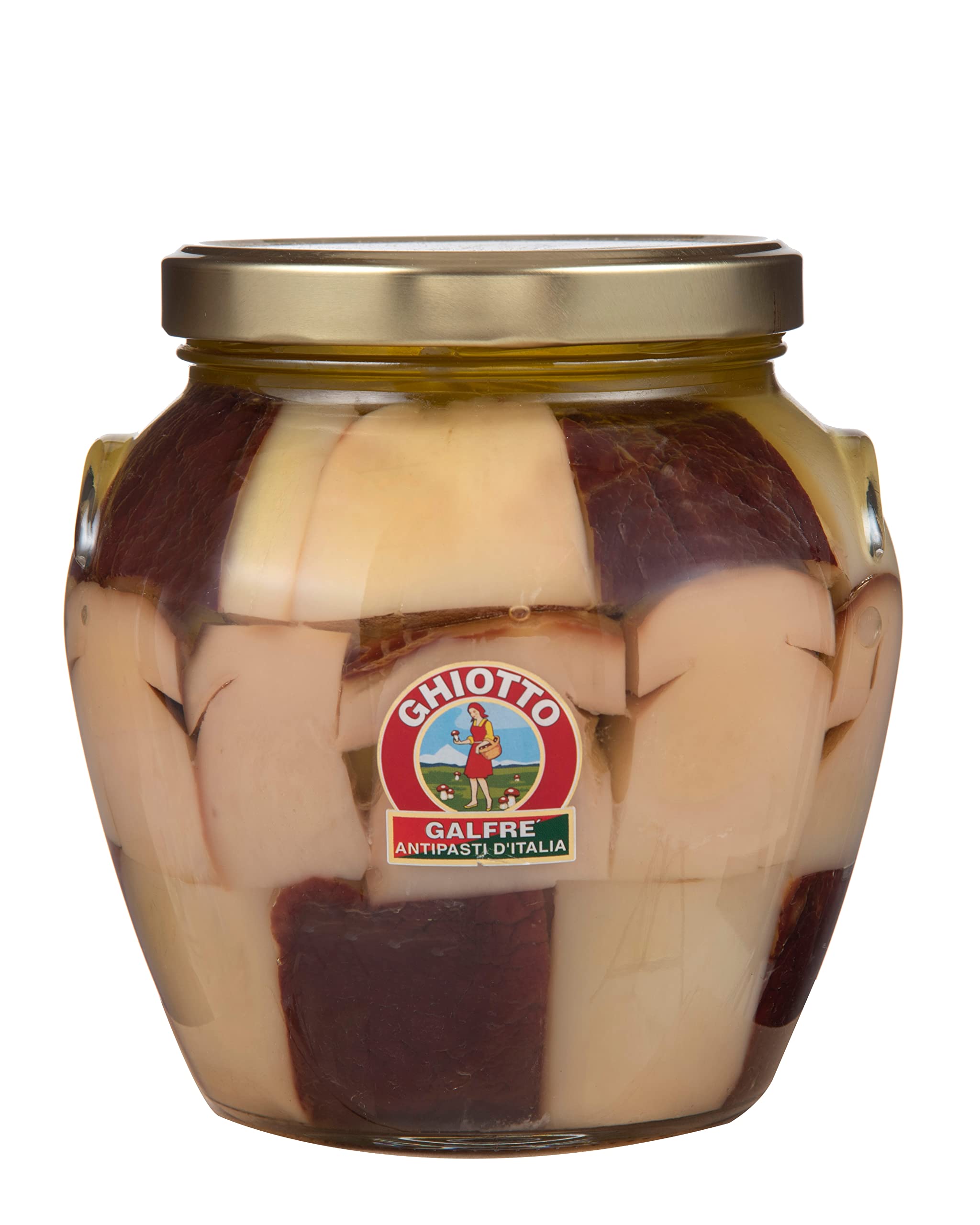 Galfré Funghi Porcini Tagliati Sott'Olio oliva, Per Aperitivi, 1,6 Kg