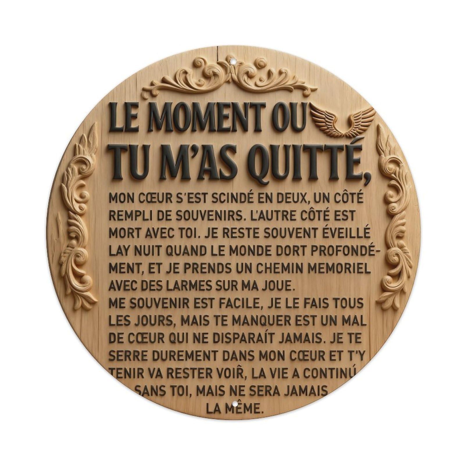 Zlatcbu Vintage The Moment You Left Me Metal Tin Sign Retro Wall Art Poster, Decor For Home Living Room Bar Cafe Garage, 8X8 Inch