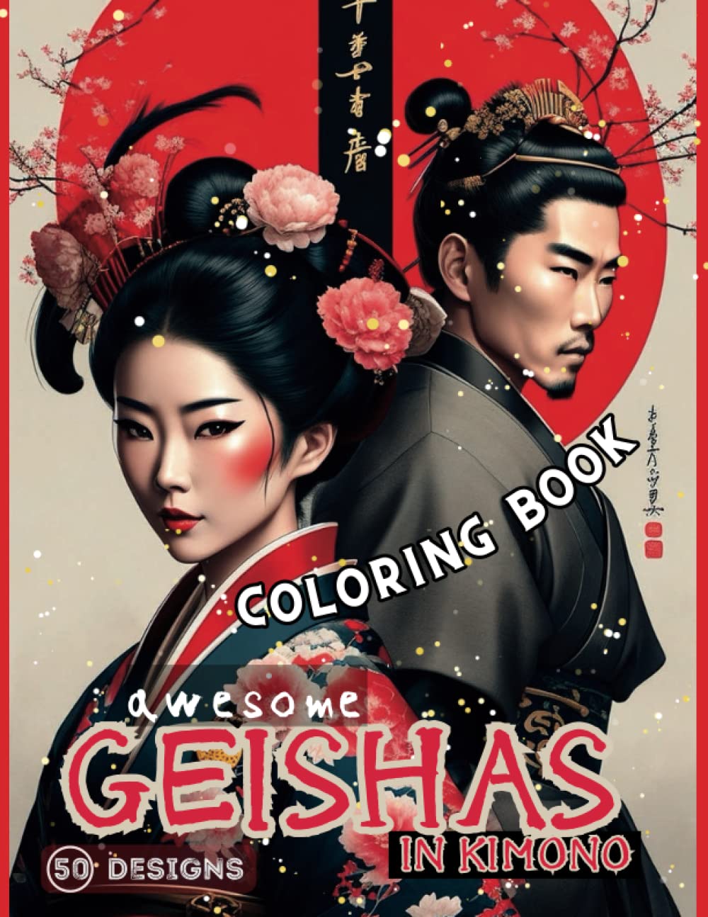 Awesome Geishas in kimono Coloring Book: Experience the Art of Japanese Culture, style and Fashion. Color Your Way Through Timeless Elegance