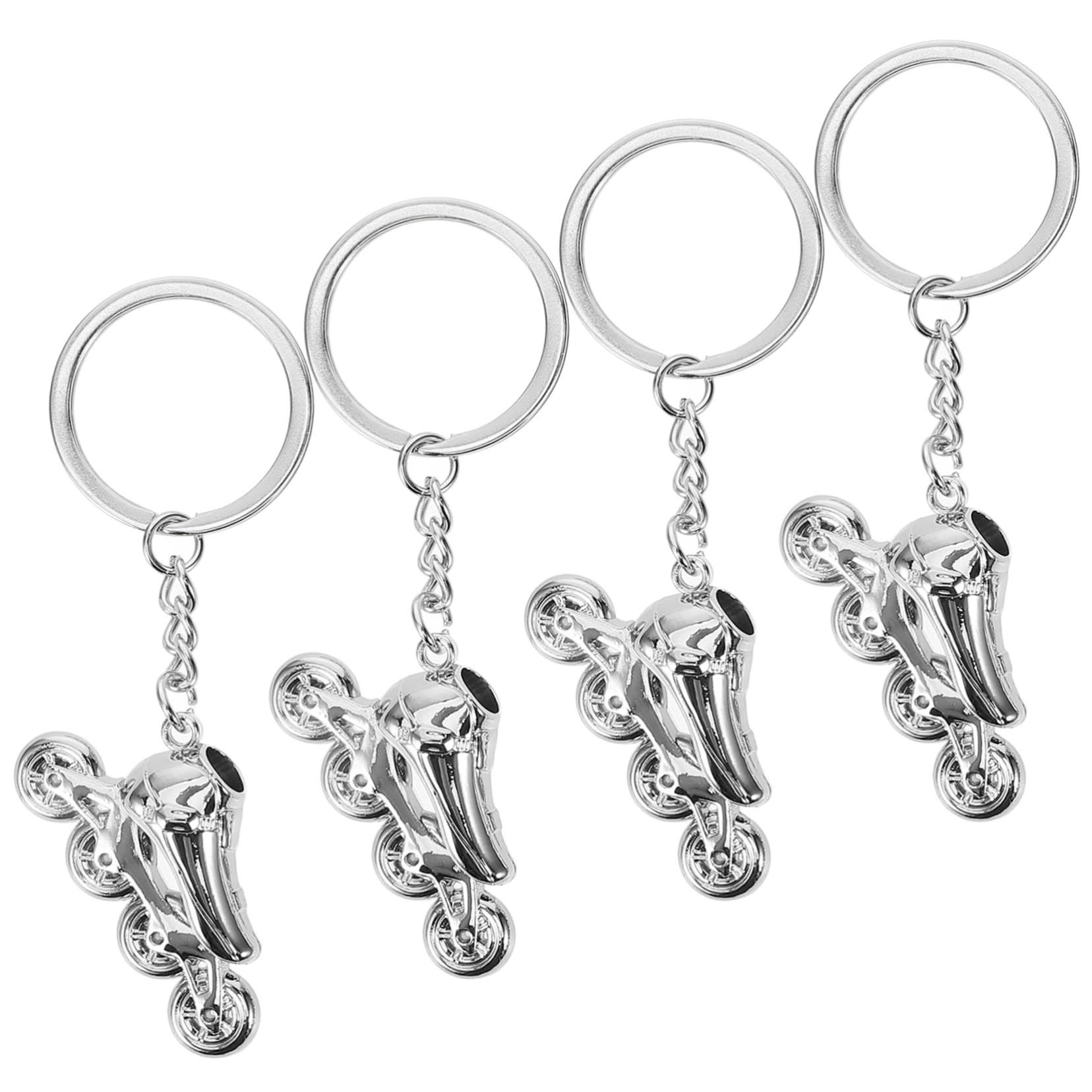 LIFKOME 4pcs Skate Keychain Purse Keychain Key Ring Bulk Key Chains Roller Skate Backpack Pendant Key Chain Accessories for Women Roller Skate Hanging Decor Wallet Keychain Zinc Alloy