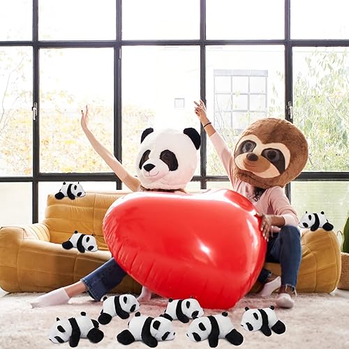Miniatura 6 de Sotiff 80 piezas de peluche de oso panda de 4 pulgadas, mini animales de peluche pequeños y suaves, regalos de fiesta de safari en la selva, premios